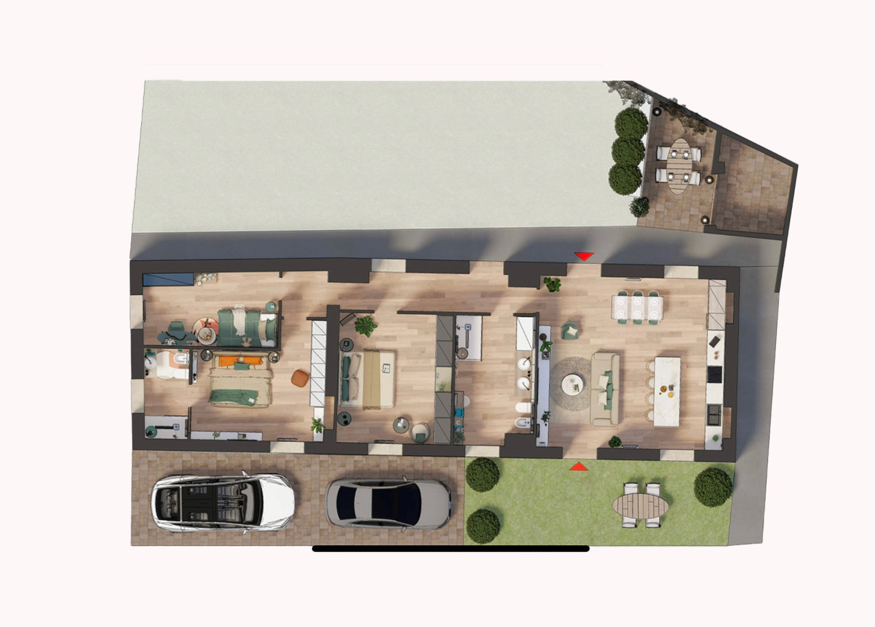 Render pianta appartamento