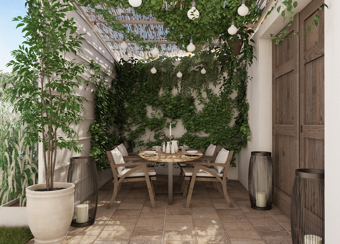 Render vista giardino