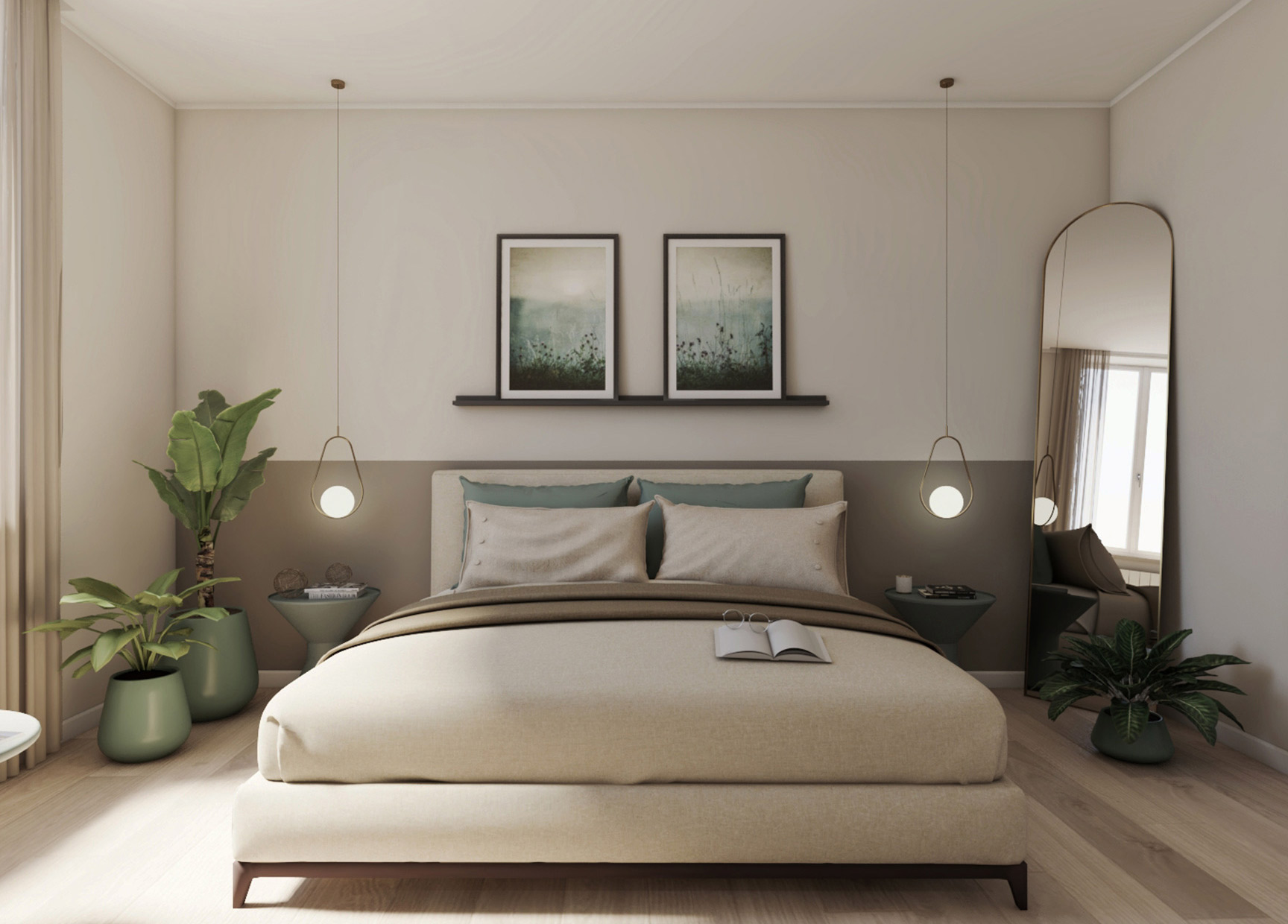 Render vista zona notte