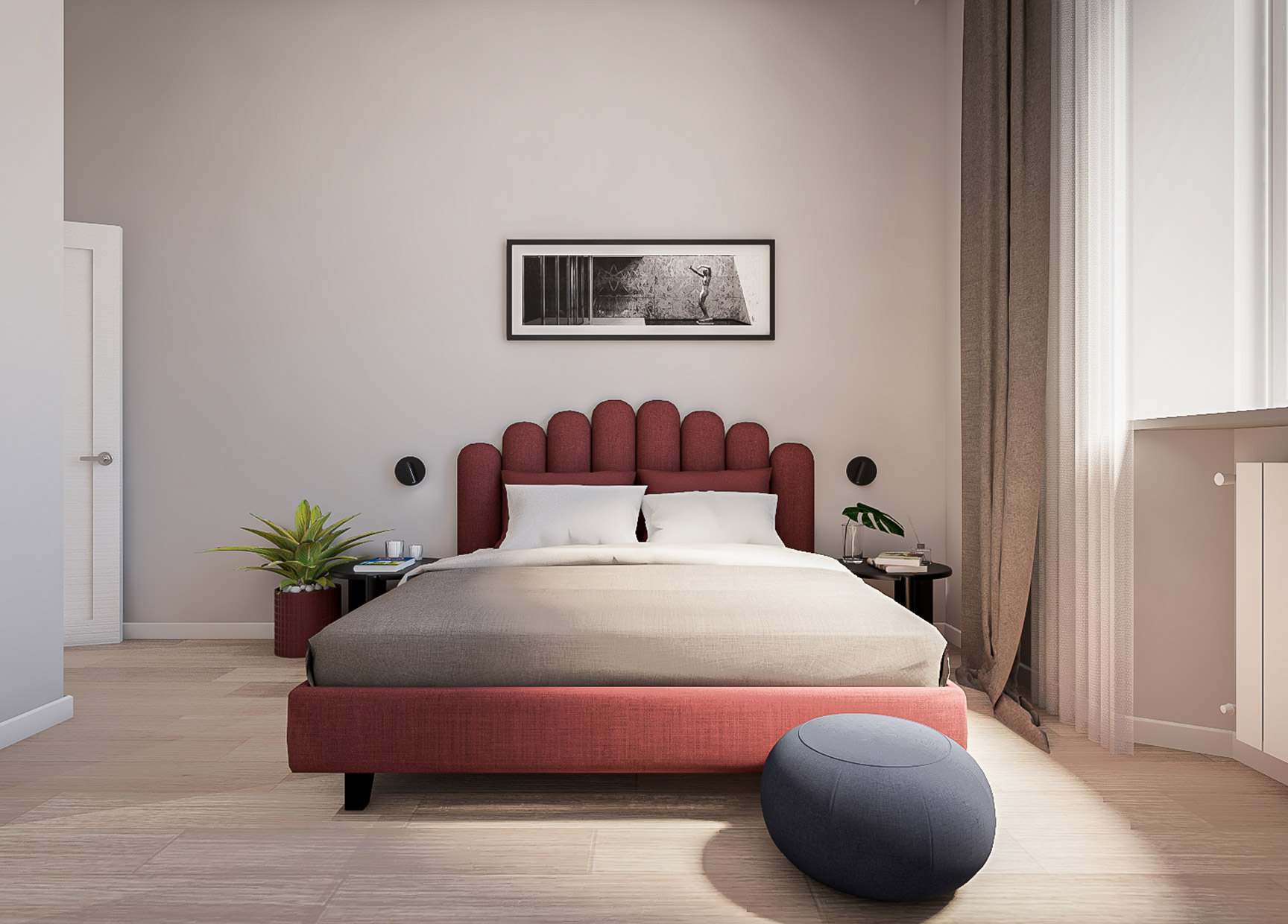 Render camera da letto matrimoniale